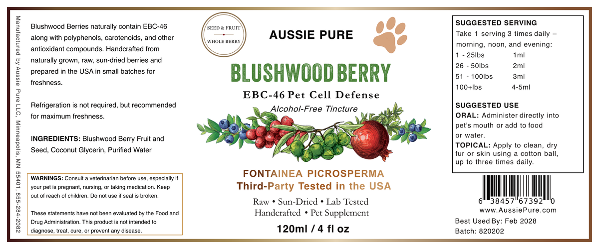 Blushwood Berry EBC-46 Pet Cell Defense Tincture